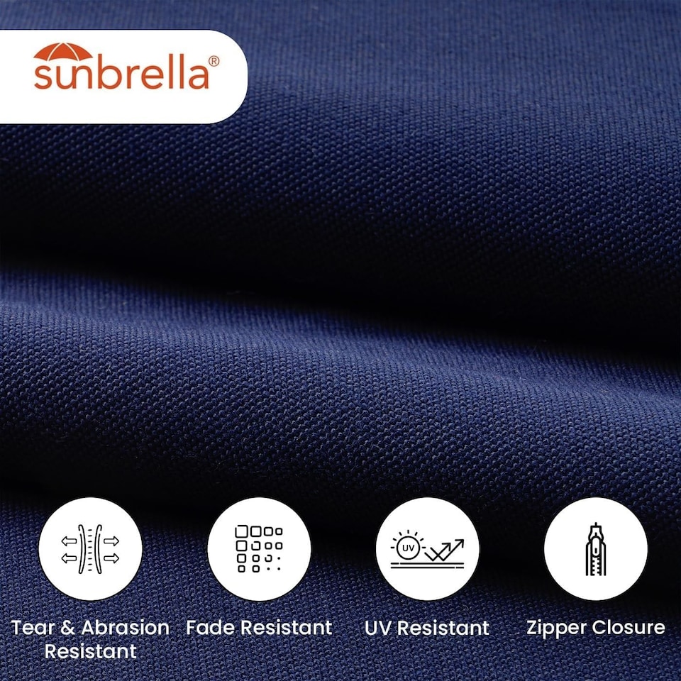 image 1 of Covers&All Sunbrella Lumbar Pillows Set of 2 UV Fade resistant and Water Repellent Rectangle Lumbar Throw Pillows