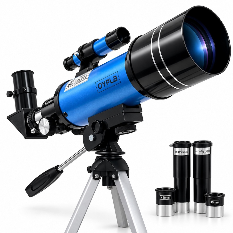 image 1 of Astronomical 400-70 Portable Refractor Telescope with Lightweight Tripod
