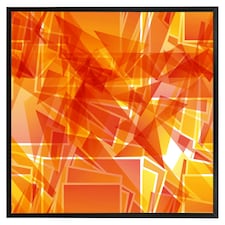 Orange geometric (Picture Frame) Black | L