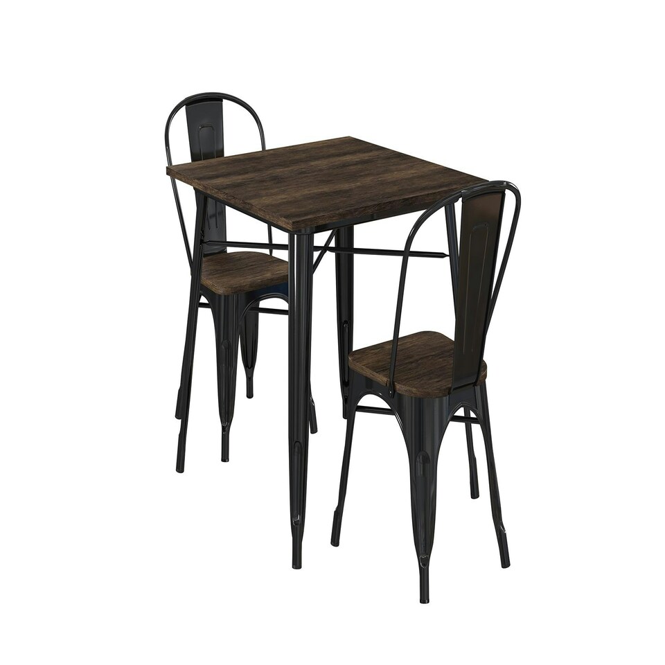 image 1 of Fusion Square Dining Table in Black Black | Black