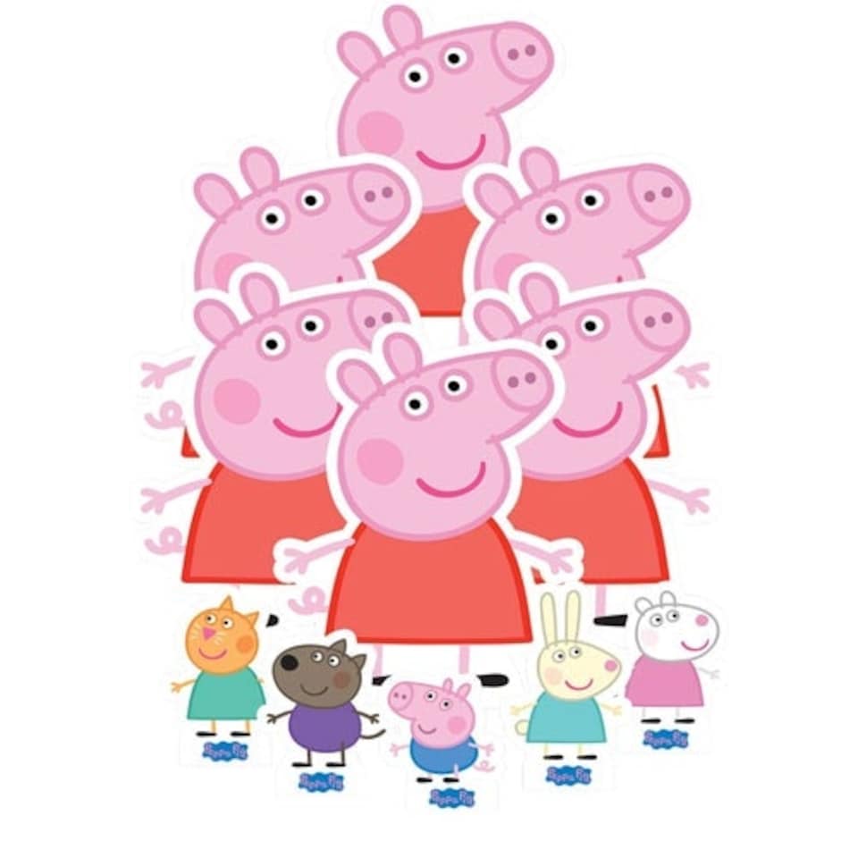 Peppa Pig Table Top Cutout Decorations - Pack of 11