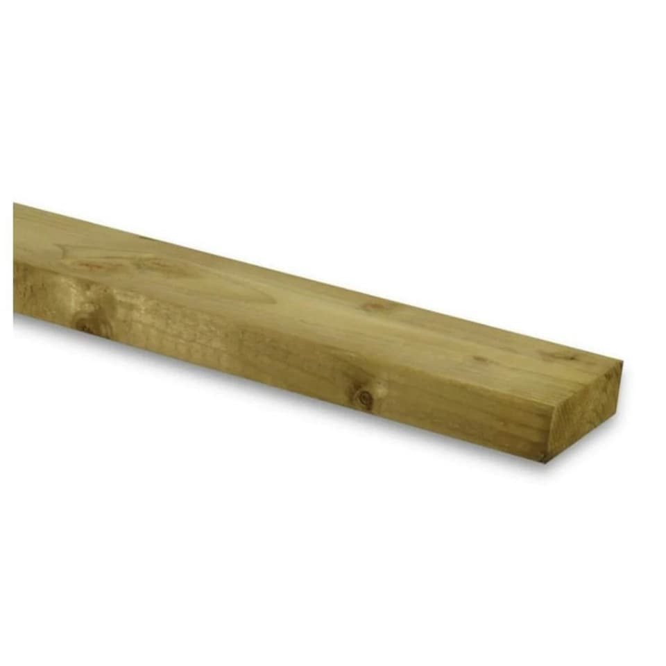 image 1 of PACK OF 20 (Total 20 Units) - 47mm x 125mm (5x2) C16 Green Pressure Treated Regularised Timber Carcassing - 3.6m Length