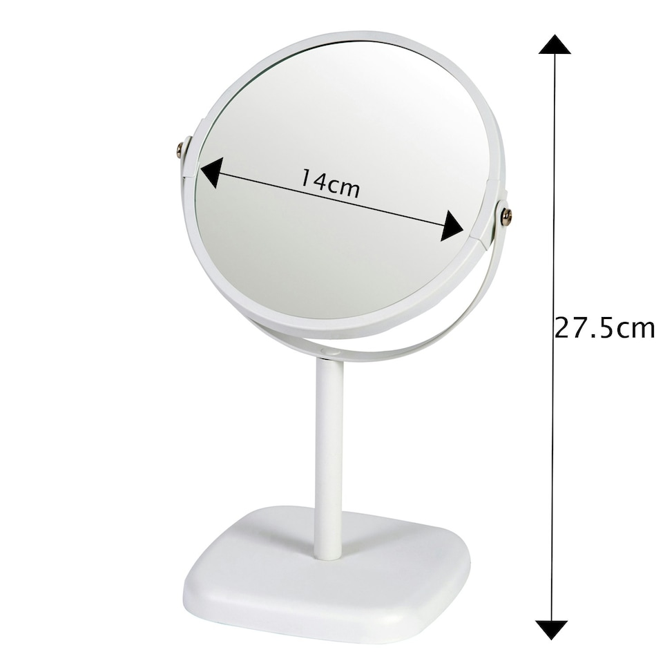 image 1 of Showerdrape Capri White 2x Magnifying Vanity Mirror