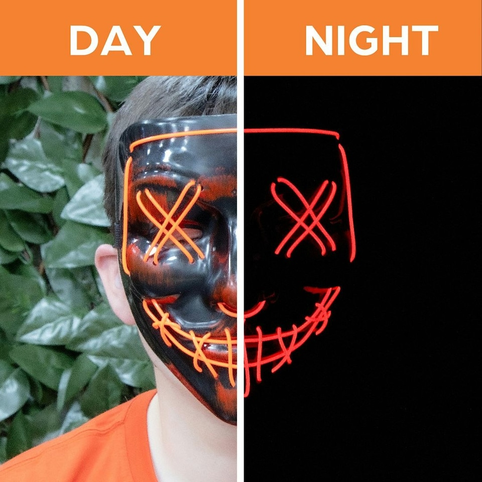 image 1 of Global Gizmos 45989 LED Halloween Stitch Mask