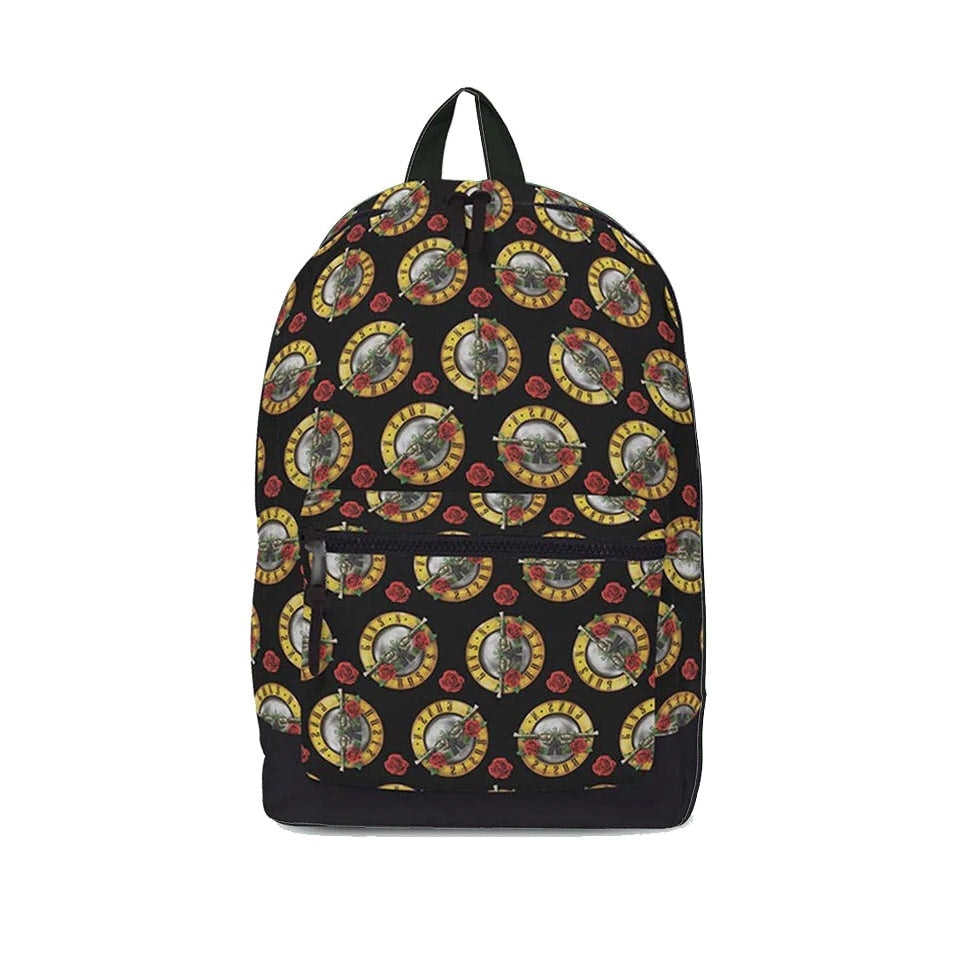 Rocksax Guns N' Roses Backpack - Roses All Over in True Black