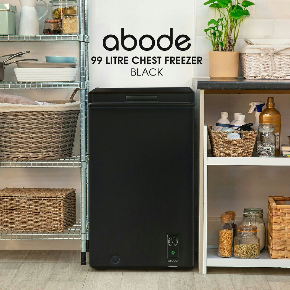 image 1 of Abode A99CF0E1B Chest Freezer 99L Black Suitable for Garages & Outbuildings Black