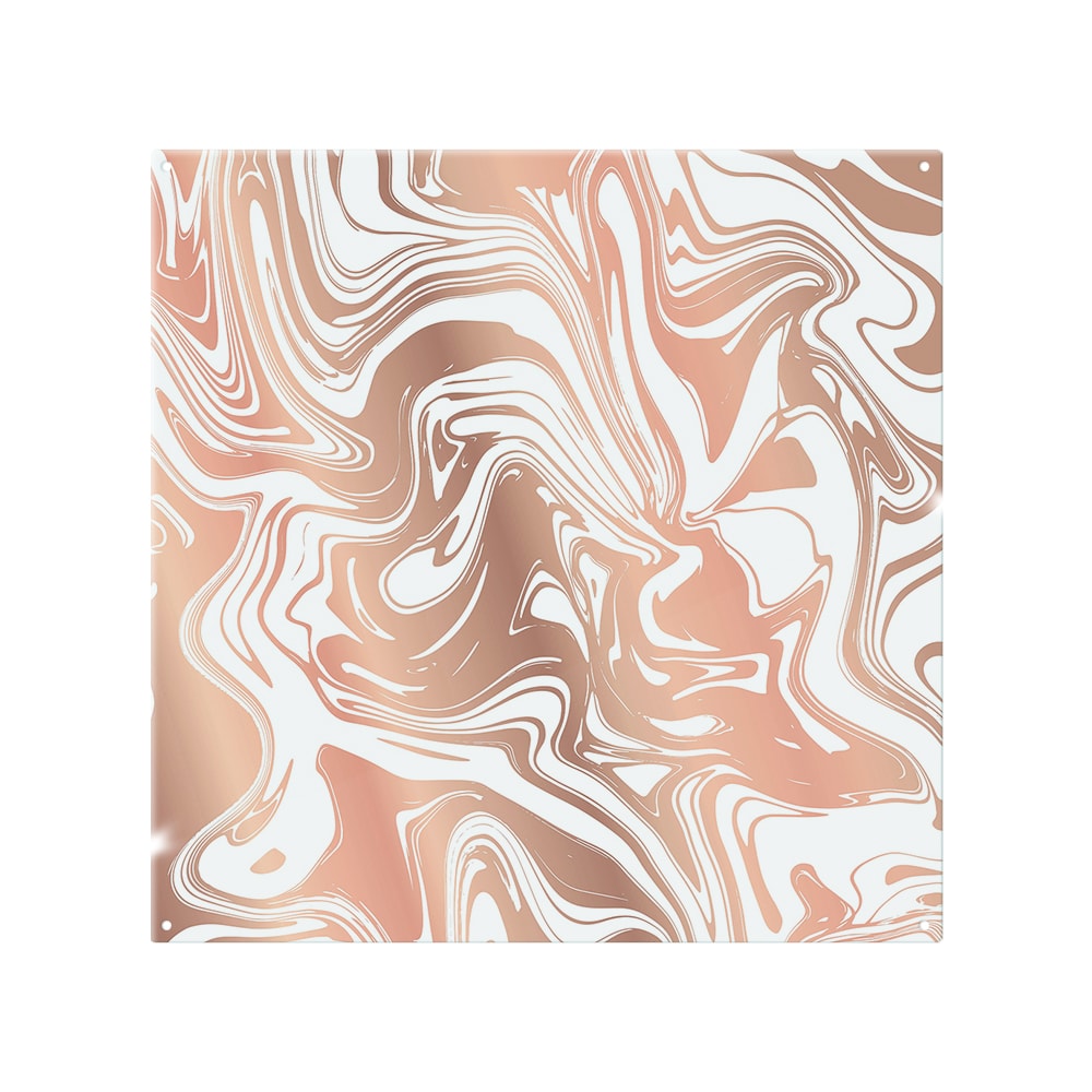 Rose Gold Marble Splash Back White