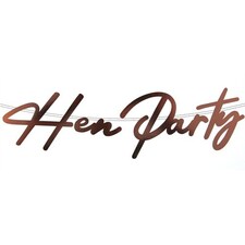 Hen Party Rose Gold Foil Cardboard Letter Banner 1.5m