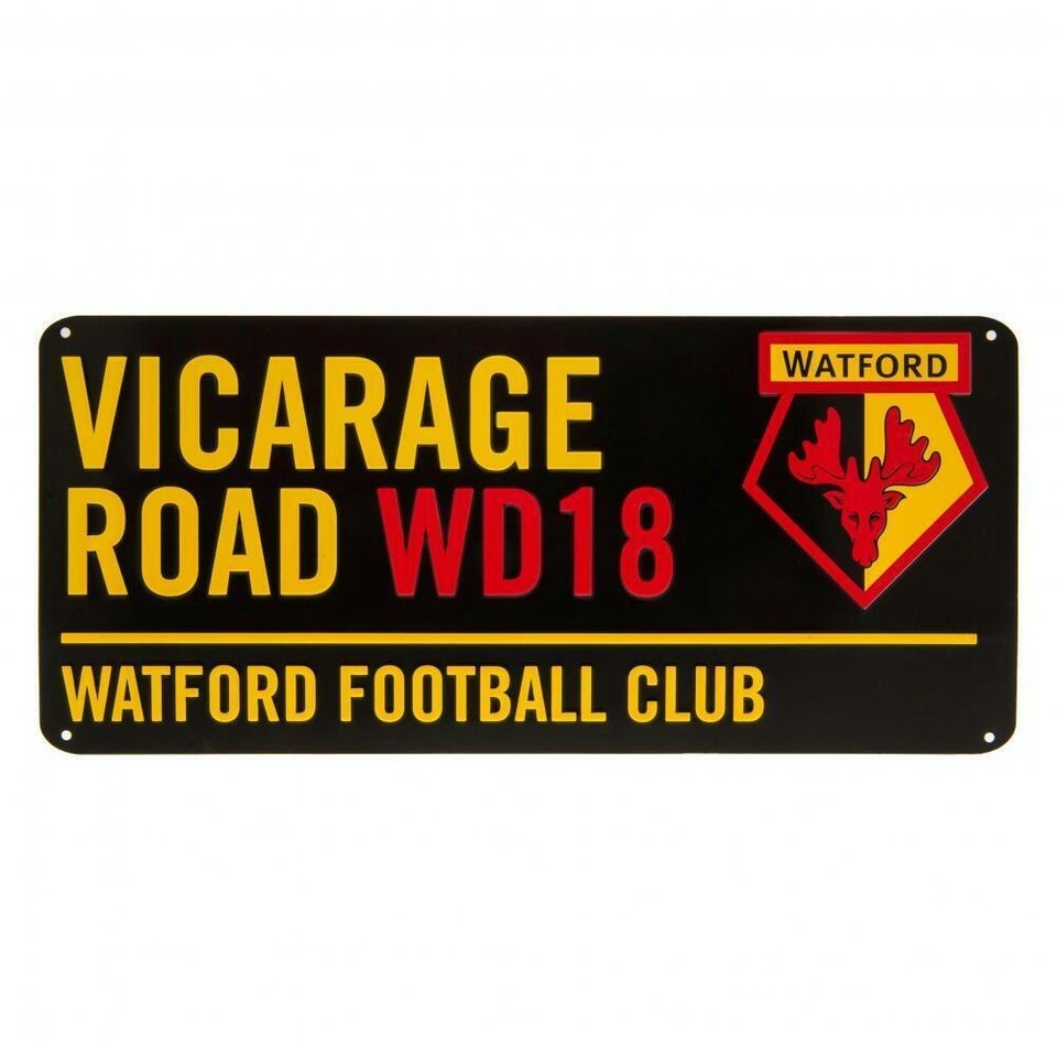 image 1 of Watford FC Street Sign - Black/Yellow - One Size