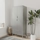 image 4 of Malmo 2 Door 2 Drawer Wardrobe with Scandi Legs Cupboard Hanging Rail 180cm | Multi | Ash Grey Grey | 1