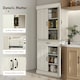 image 6 of HOMCOM 180cm Kitchen Pantry Storage Cabinet Server Food Organizer, White