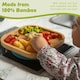 image 4 of Tiny Dining Children's Bamboo Suction Square Plate - Green Green