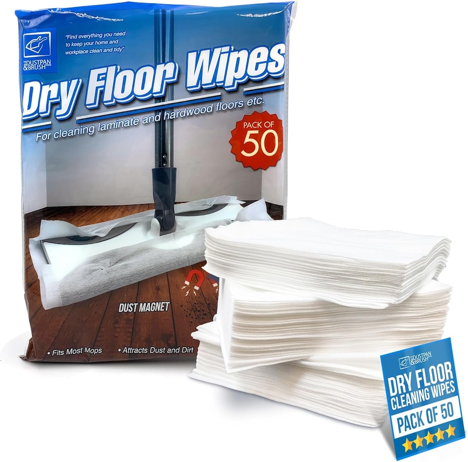 image 1 of Dry Floor Cleaning Wipes for Static Floor Mops Compatible with Flash Mop