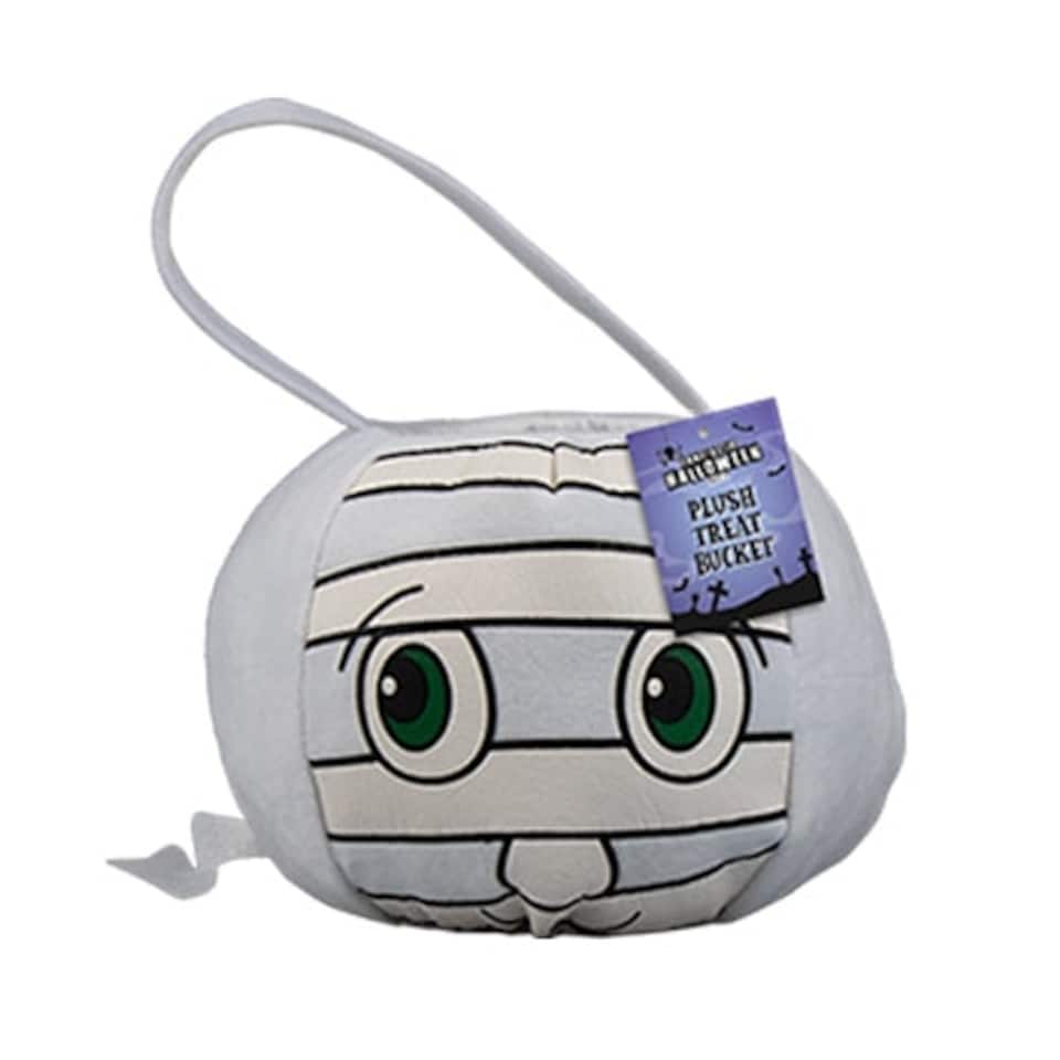 Halloween Mummy Plush Treat Candy Bucket 25cm