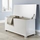 image 1 of Ottoman Storage Chest Toy Bedding or Blanket Box Large Wooden Home | White | White