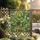 image 8 of Outsunny Grass Wall Panels, Greenery Backdrop Panels, Green | Green | Green, Yellowish-brown, Purple, White | 100 x 100 cm