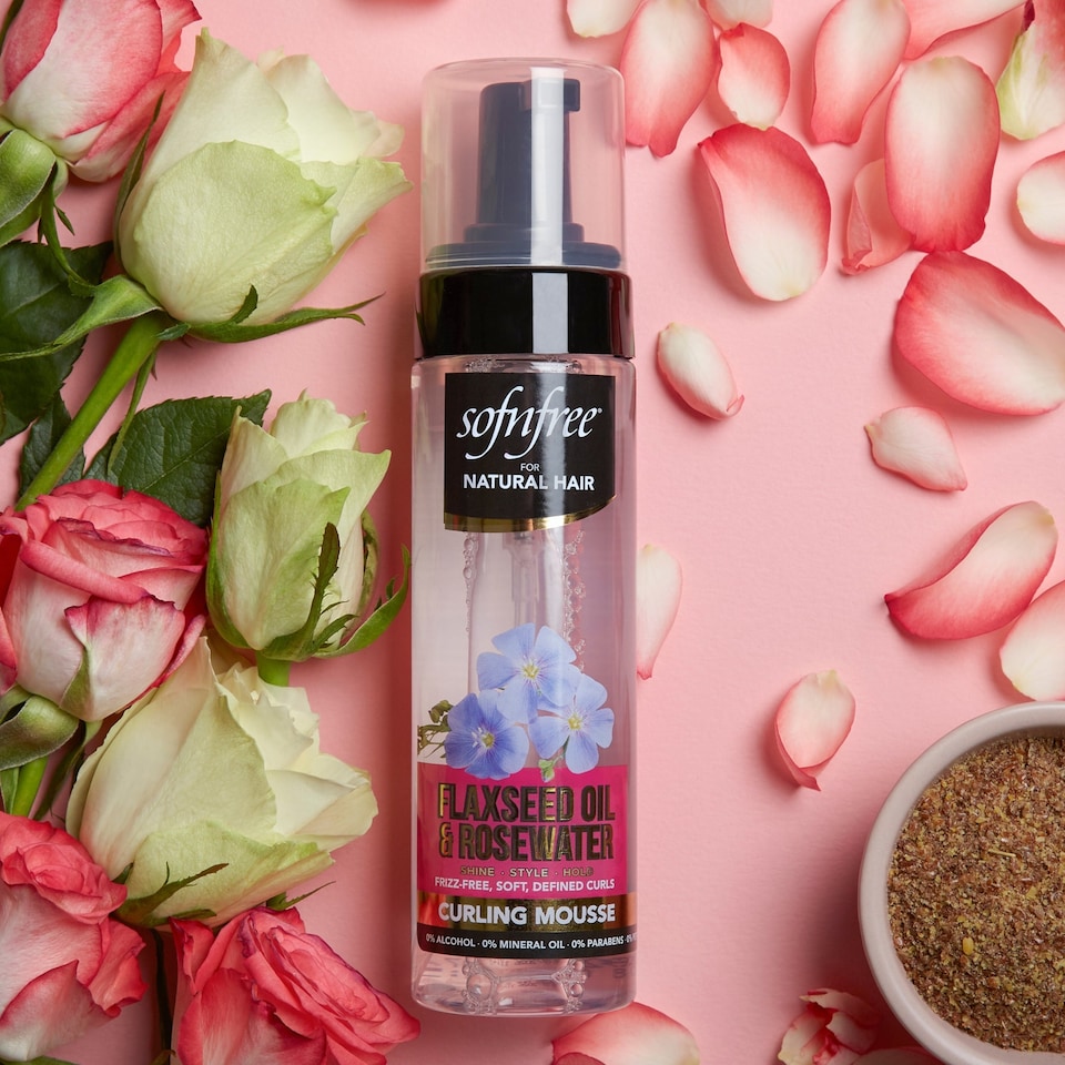 image 1 of Curling Mousse with Flaxseed Oil & Rosewater