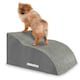 image 1 of Dreamcatcher 2 Step Dog Stairs for Bed 55x40x30cm, High Density Foam Ramp | Grey | Grey | 2 | 1