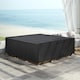 image 9 of Outsunny Large Garden Set Square Cover Outdoor Furniture Waterproof Resist Fade | Black | Black | 230cm x 230cm x 70cm