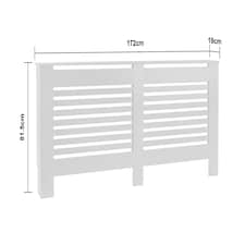 Groundlevel Wooden Radiator Cover Home Decorative Modern Design | White