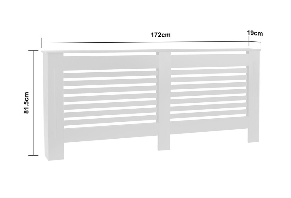 Groundlevel Wooden Radiator Cover Home Decorative Modern Design | White