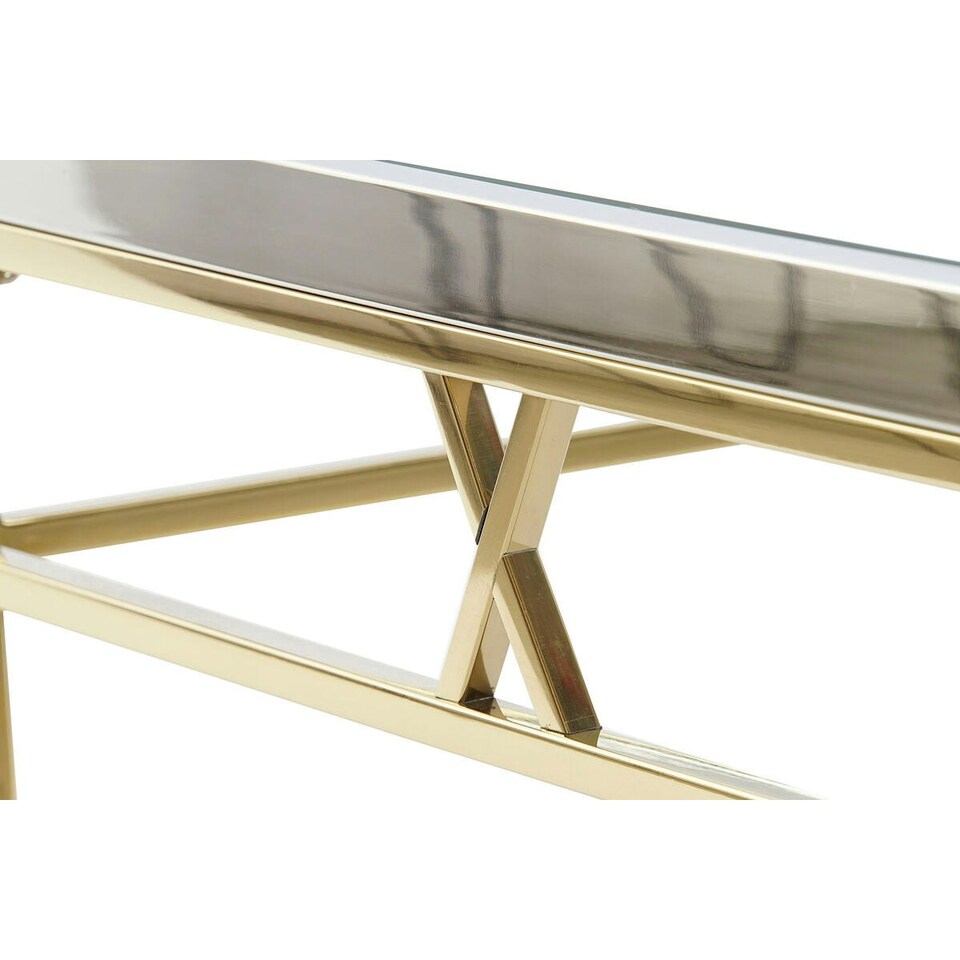 image 1 of Side table DKD Home Decor Crystal Steel Silver (110 x 60 x 40 cm) N/A