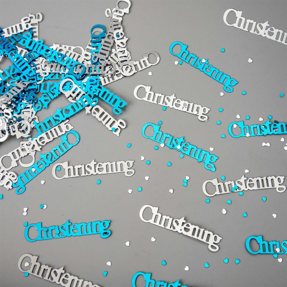 image 1 of 4 Packs of Blue Christening Confetti (14g)