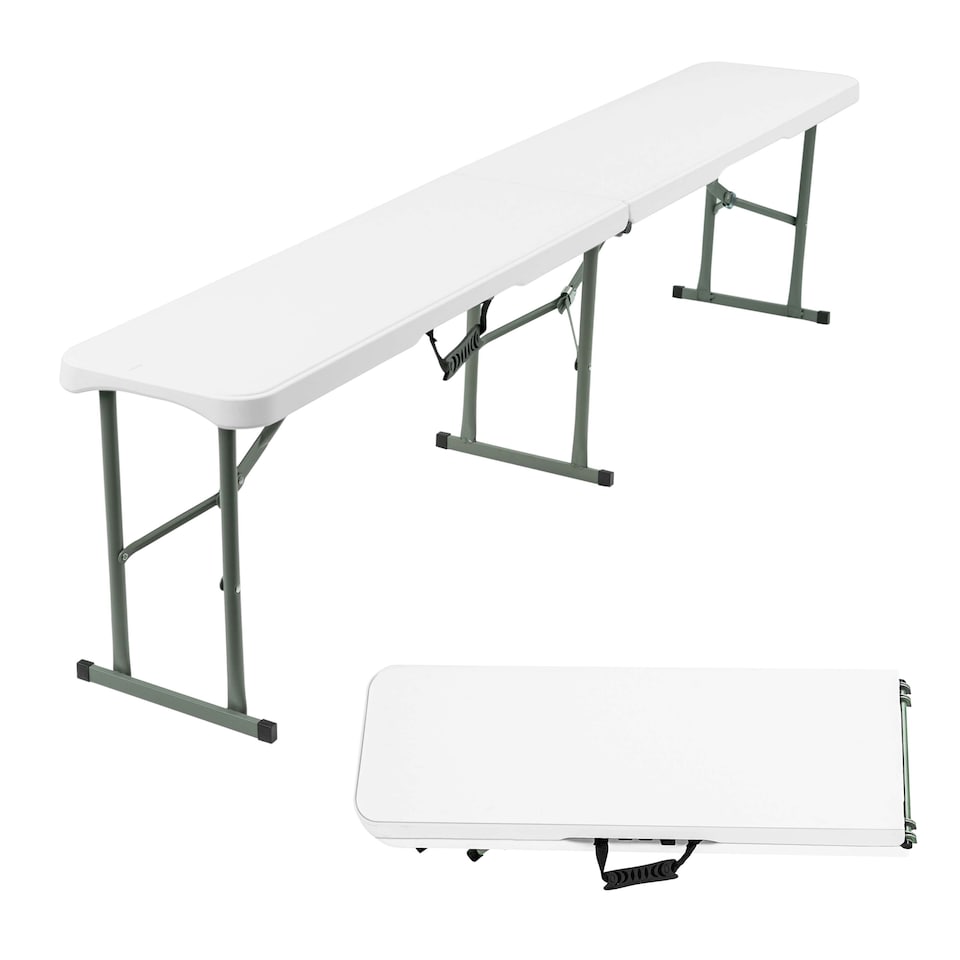 image 1 of 6ft Heavy Duty Folding Trestle Bench Ideal for Catering, Camping, Picnic, BBQ & Party