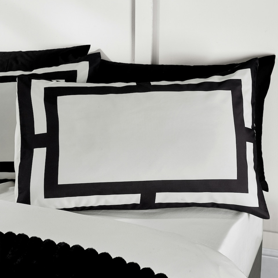 image 1 of Catherine Lansfield So Soft Mono Panel Cream Duvet Cover Set Cream | Double