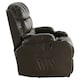 image 4 of Regal Bonded Leather Recliner Rocking Swivel Heat & Massage Chair (Brown)