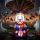 image 8 of Outsunny 4ft Blow Up Outdoor Halloween Decoration, Clown on Bicycle