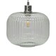 image 2 of First Choice Lighting Set of 2 Batley Large Clear Ribbed Glass Easy Fit Pendant Shades Clear