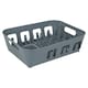 image 3 of Large Plastic Dish Drying Rack Drip Drainer Kitchen Sink Tray with Utensil Holder | Multi | Grey