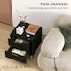 image 4 of HOMCOM Bedside Table Bedside Cabinet with 2 Drawers for Bedroom Black