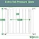 image 4 of Bettacare Extra Tall Pressure Installed Premium Pet Gate, 75cm - 83cm, White, Pressure Fit Stair Gate for Dog, Safety Barrier for Puppy