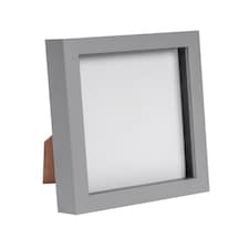 Nicola Spring 3D Box Photo Frame - 6" x 6" - Grey