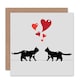 image 1 of Two Cats Love Partner Anniversary Valentines Day Card