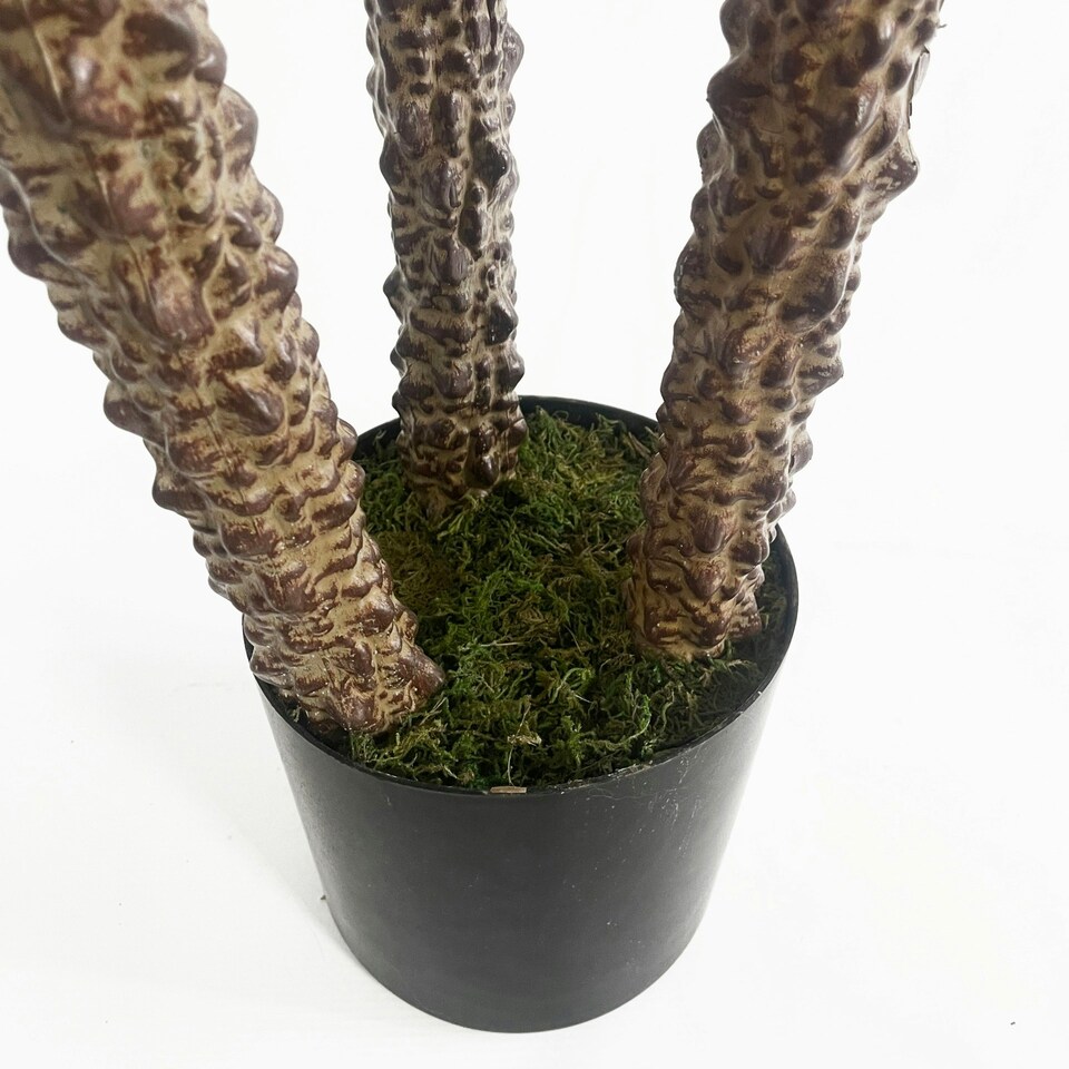 image 1 of Artificial Yukka Tree Plant Spiky UV Resistant Outdoor Tree Triple Dark Red and Brown Botanik Brown | One Size