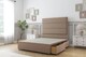 image 3 of Sloomy Texas Mink Plush Divan Bed With Mattress 2 Drawers Footend With 54" Floor Standing Headboard 6' Super King | Brown | Mink | Super King | 1