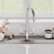 image 2 of Traditional Kitchen Sink Mono Mixer Tap, Brushed Nickel White Lever | Silver | Brushed Nickel | 1