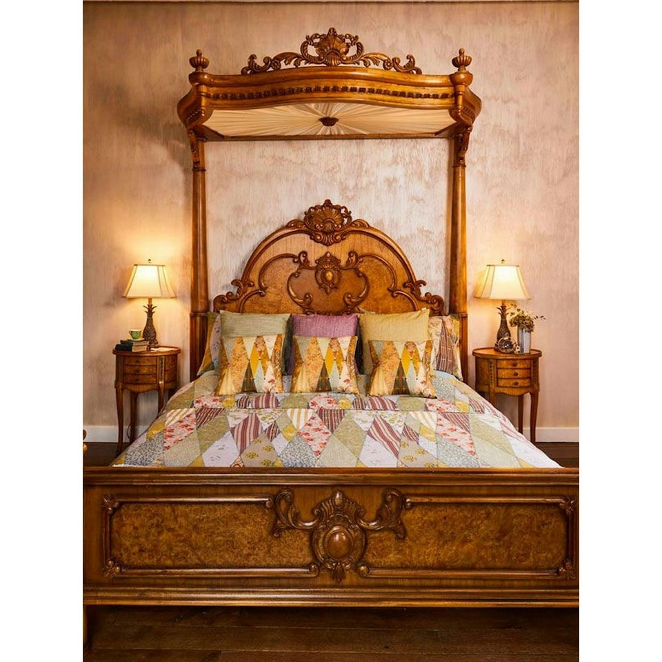 The Chateau by Angel Strawbridge Wallpaper Museum Duvet Cover Set - Green/Yellow/Brown - King