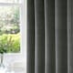 image 2 of Homescapes Thermal 100% Blackout Grey Velvet Curtains - 66 x 72" Grey