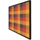 image 3 of Orange check pattern (Picture Frame) Brown | Oak | L