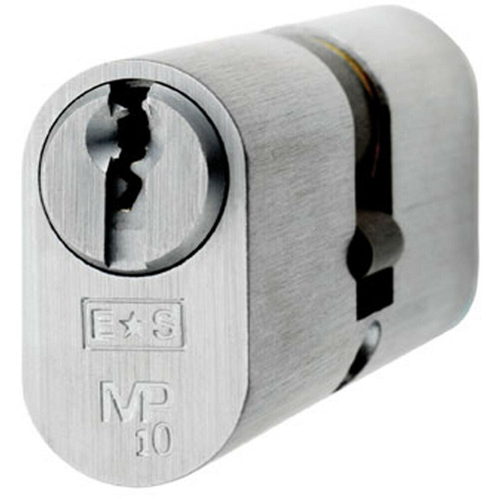 Loops 64mm Oval Double Cylinder Lock Master Key 10 Pin Polished Chrome Door Lock