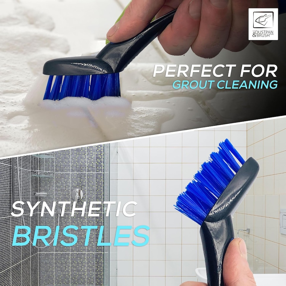 image 1 of Grout Tile Cleaning Brush Removes Mould and Dirt Removal Narrow Stiff Brushes for Kitchen & Bathroom | Blue | Black, Blue | 1
