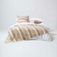 image 4 of Homescapes Cotton Striped Beige Cushion Cover Morocco - 45 x 45 cm | Cream | Beige | 45 x 45 cm