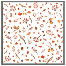 Acorns & leaves (Picture Frame) Grey | L