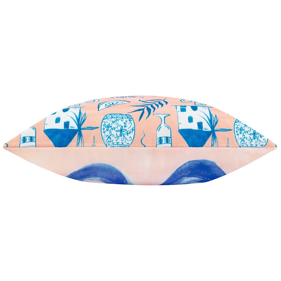 image 1 of furn. Aegina Printed Peach Outdoor Cushion Cover 45 x 45 cm | Multi | 45 cm x 45 cm