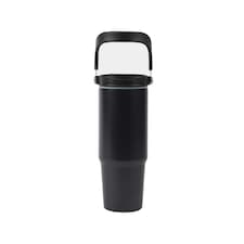Vinga Eos Trek Recycled Stainless Steel 880ml Bottle - Black - One Size Black