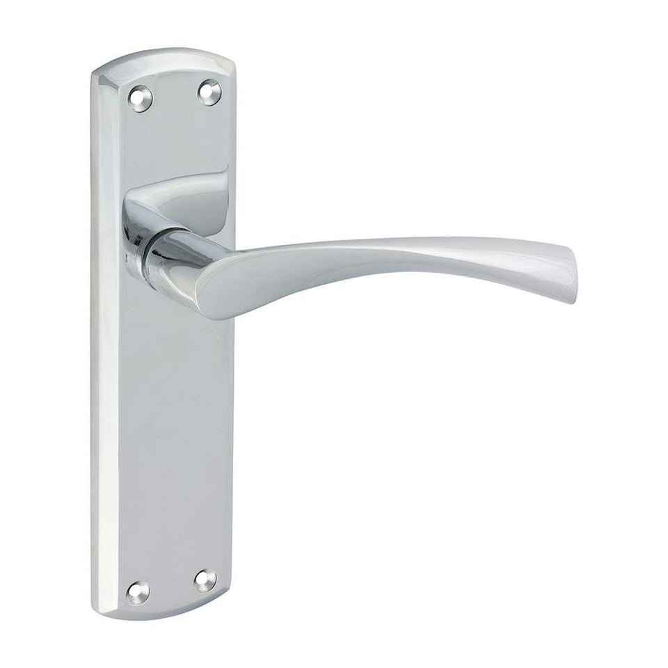 Timco - Zeta Latch Handles - Polished Chrome (Size 175 x 45 - 2 Pieces) Chrome
